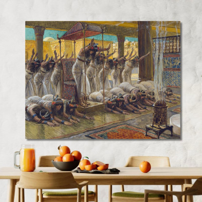 La Regina Di Saba Visita Salomone James Tissot jts131 quadro stampato su tela