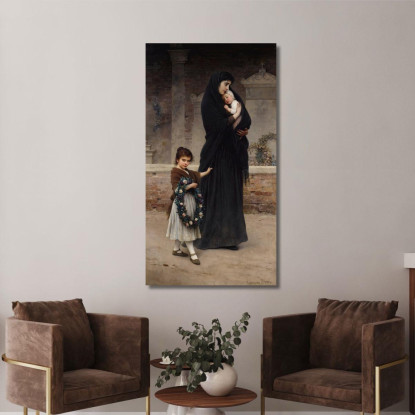 Semper Vivit Amor Eugen von Blaas evb58 quadro stampato su tela