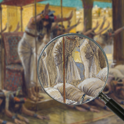 La Regina Di Saba Visita Salomone James Tissot jts131 quadro stampato su tela