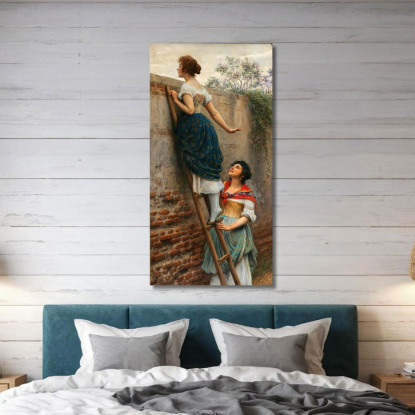 La Curiosa Eugen von Blaas evb61 quadro stampato su tela