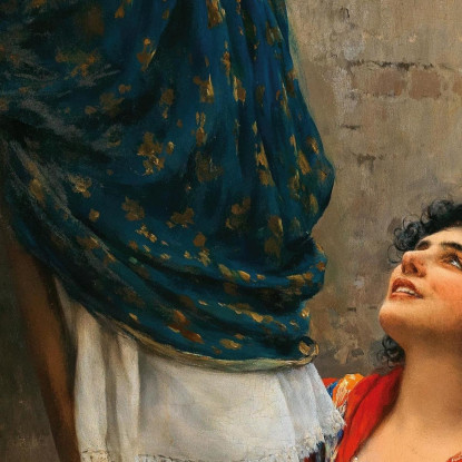 La Curiosa Eugen von Blaas evb61 quadro stampato su tela