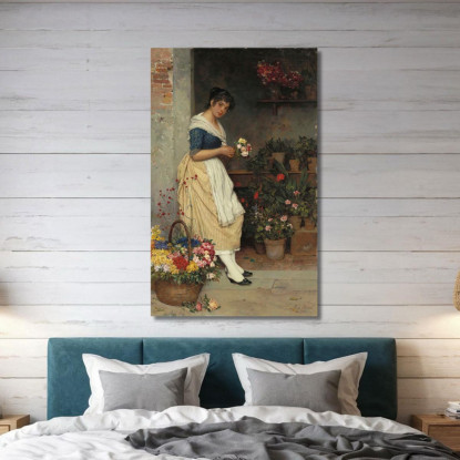 La Rosa Più Bella Eugen von Blaas evb63 quadro stampato su tela