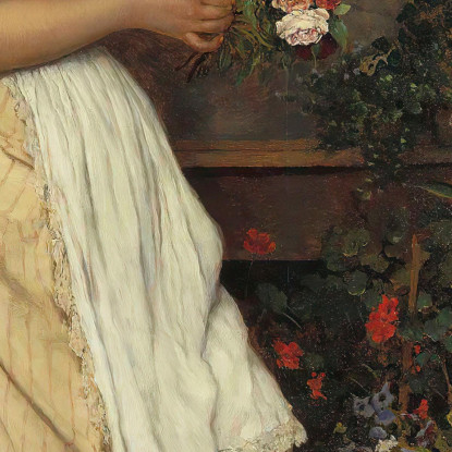 La Rosa Più Bella Eugen von Blaas evb63 quadro stampato su tela