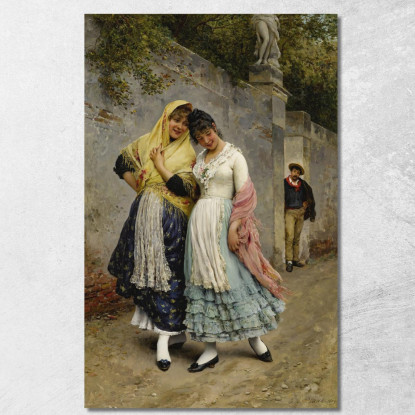 La Civetteria Eugen von Blaas evb64 quadro stampato su tela