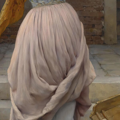 La Lavandaia Eugen von Blaas evb65 quadro stampato su tela