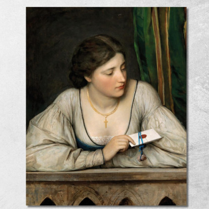 La Lettera D’Amore Eugen von Blaas evb68 quadro stampato su tela