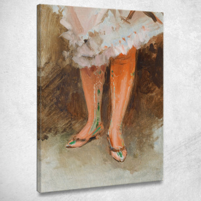 Le Calze Rosse James Tissot jts133 quadro stampato su tela