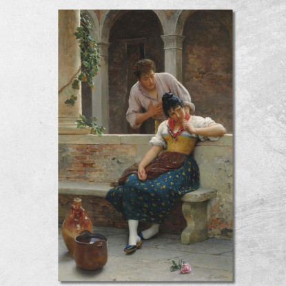 La Proposta Eugen von Blaas evb71 quadro stampato su tela