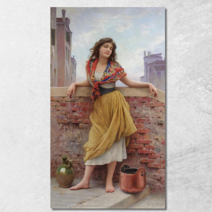La Portatrice D’Acqua Eugen von Blaas evb72 quadro stampato su tela