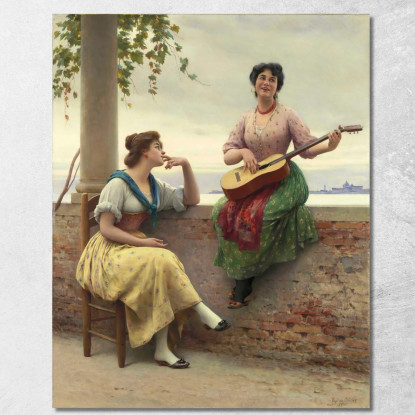 Melodia Veneziana Eugen von Blaas evb74 quadro stampato su tela