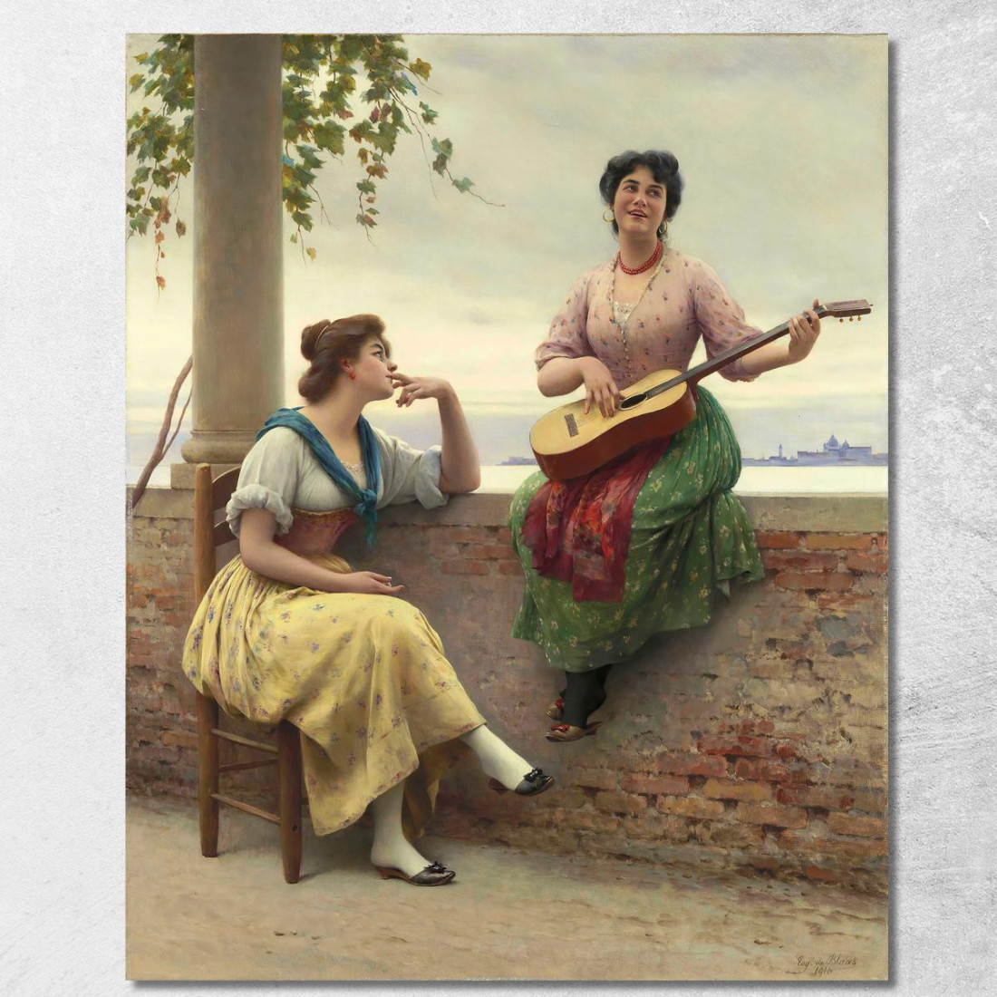 Melodia Veneziana Eugen von Blaas evb74 quadro stampato su tela