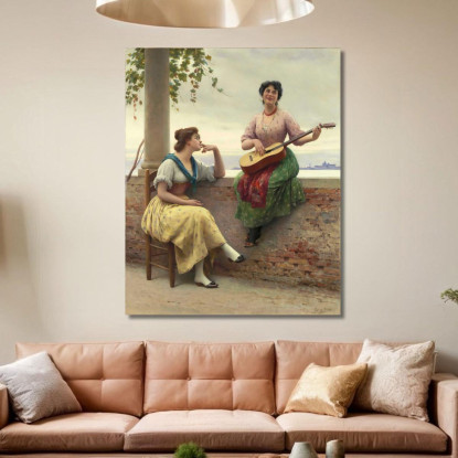 Melodia Veneziana Eugen von Blaas evb74 quadro stampato su tela
