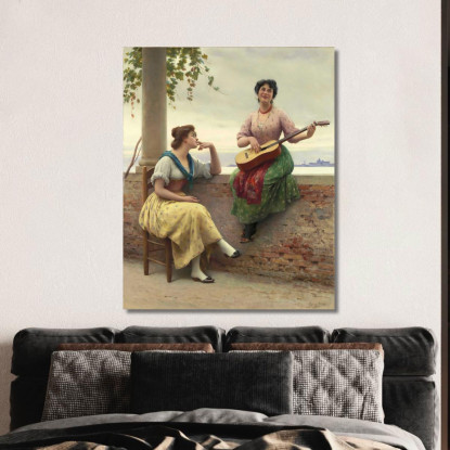 Melodia Veneziana Eugen von Blaas evb74 quadro stampato su tela