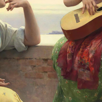 Melodia Veneziana Eugen von Blaas evb74 quadro stampato su tela