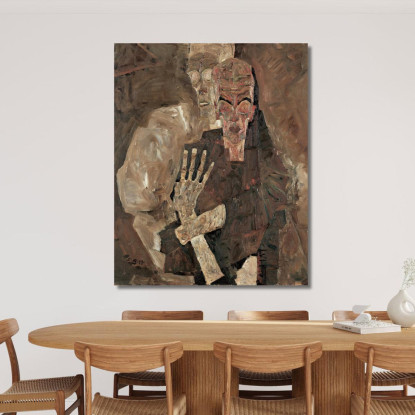 Self-Seer Ii (Morte E L'Uomo) Egon Schiele esh1 quadro stampato su tela