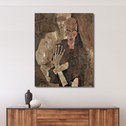 Self-Seer Ii (Morte E L'Uomo) Egon Schiele esh1 quadro stampato su tela