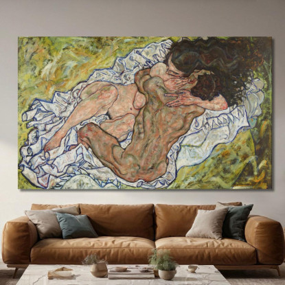 L'Abbraccio (Amanti Ii) Egon Schiele esh5 quadro stampato su tela