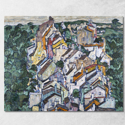 Città Tra Il Verde (La Vecchia Città Iii) Egon Schiele esh7 quadro stampato su tela