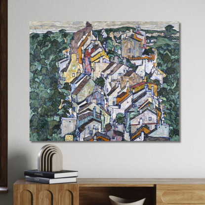 Città Tra Il Verde (La Vecchia Città Iii) Egon Schiele esh7 quadro stampato su tela
