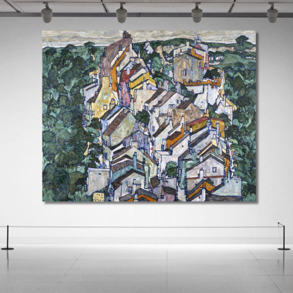 Città Tra Il Verde (La Vecchia Città Iii) Egon Schiele esh7 quadro stampato su tela