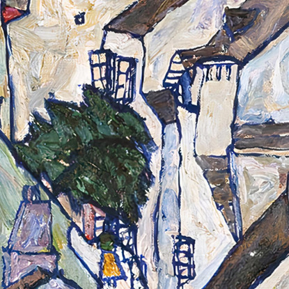 Città Tra Il Verde (La Vecchia Città Iii) Egon Schiele esh7 quadro stampato su tela