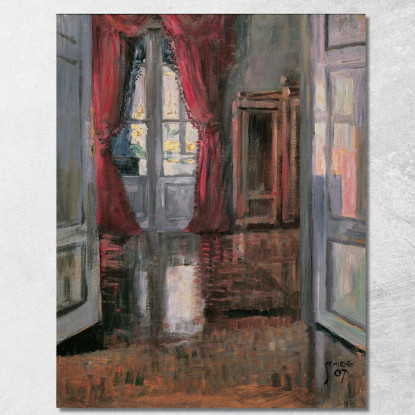 Vista Nell'Appartamento Di Leopold E Marie Czihaczek Egon Schiele esh25 quadro stampato su tela