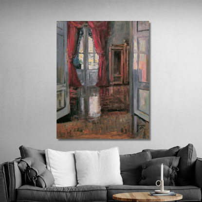 Vista Nell'Appartamento Di Leopold E Marie Czihaczek Egon Schiele esh25 quadro stampato su tela