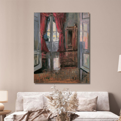 Vista Nell'Appartamento Di Leopold E Marie Czihaczek Egon Schiele esh25 quadro stampato su tela