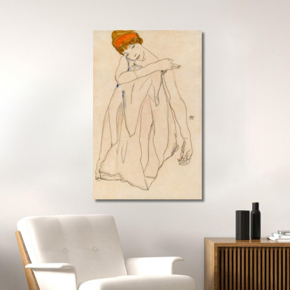 Ballerina Egon Schiele esh36 quadro stampato su tela