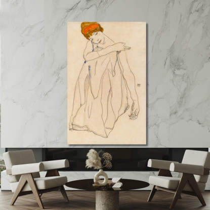 Ballerina Egon Schiele esh36 quadro stampato su tela