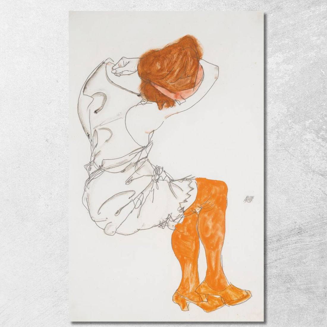 La Ragazza Addormentata Egon Schiele esh37 quadro stampato su tela