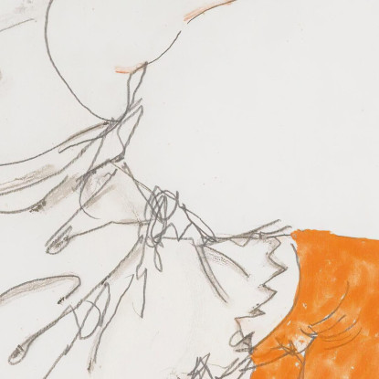 La Ragazza Addormentata Egon Schiele esh37 quadro stampato su tela