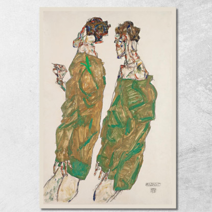 Devozione Egon Schiele esh41 quadro stampato su tela
