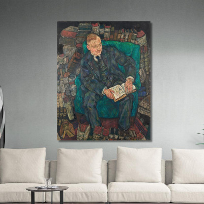 Dr. Hugo Koller Egon Schiele esh45 quadro stampato su tela