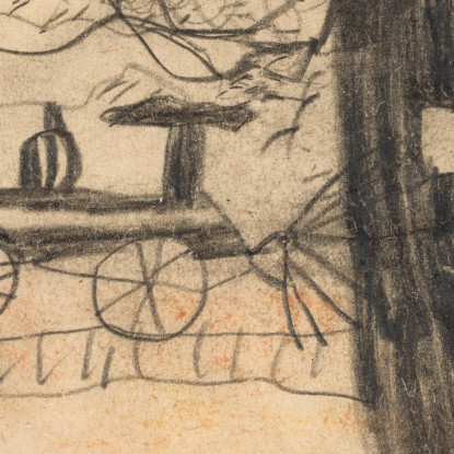 Ferrovia (Disegno Infantile) Egon Schiele esh48 quadro stampato su tela