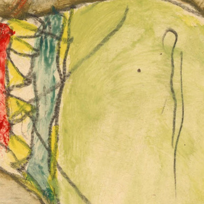 Amanti Femminili Egon Schiele esh50 quadro stampato su tela