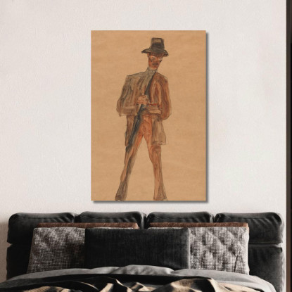 Franz Weigang Egon Schiele esh53 quadro stampato su tela