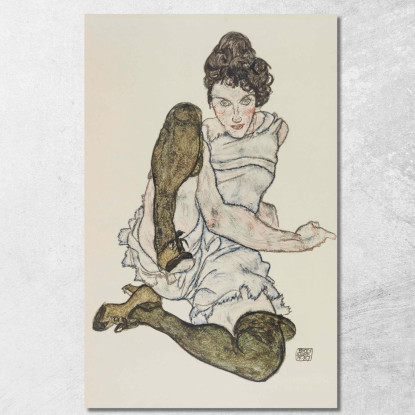 Disegni A Mano Egon Schiele esh62 quadro stampato su tela
