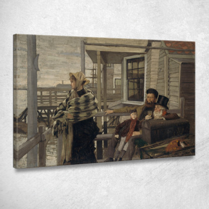 La Locanda Dei Tre Corvi Gravesend James Tissot jts143 quadro stampato su tela