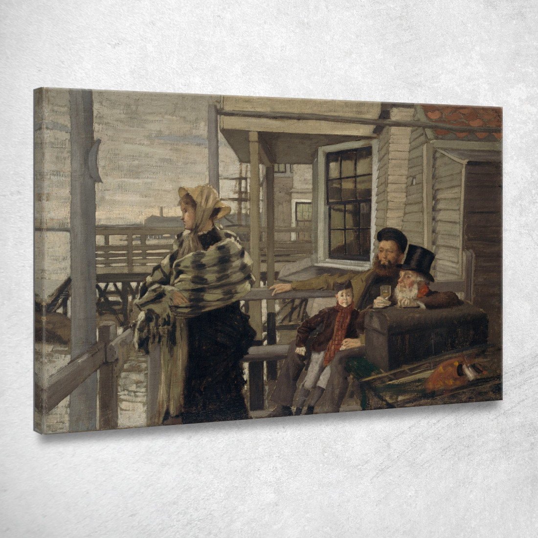 La Locanda Dei Tre Corvi Gravesend James Tissot jts143 quadro stampato su tela