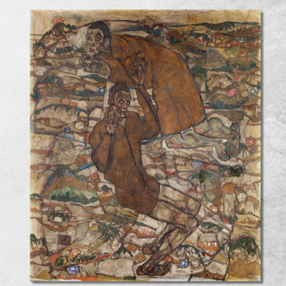 Levitazione Il Cieco Ii Egon Schiele esh86 quadro stampato su tela