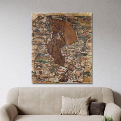 Levitazione Il Cieco Ii Egon Schiele esh86 quadro stampato su tela