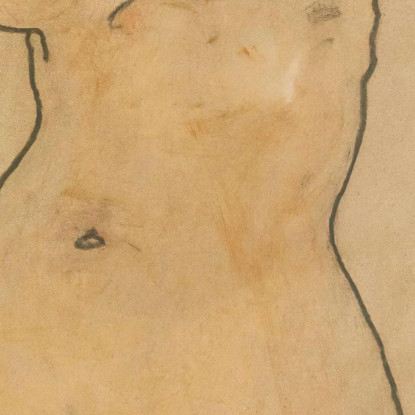 Distesa Nudo Sdraiato Egon Schiele esh87 quadro stampato su tela