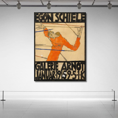 Manifesto Della Mostra Di Schiele Alla Galerie Arnot Egon Schiele esh115 quadro stampato su tela