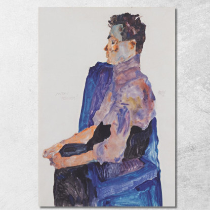 Ritratto Di Anton Peschka Egon Schiele esh119 quadro stampato su tela