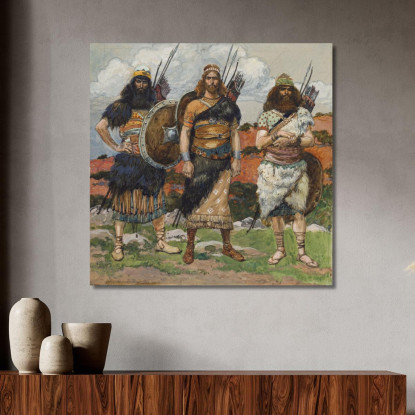 Tre Dei Capitani Di David James Tissot jts149 quadro stampato su tela