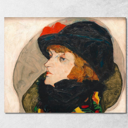 Ritratto Di Ida Roessler Egon Schiele esh129 quadro stampato su tela