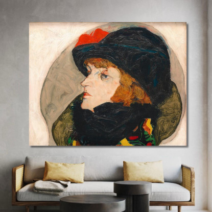 Ritratto Di Ida Roessler Egon Schiele esh129 quadro stampato su tela