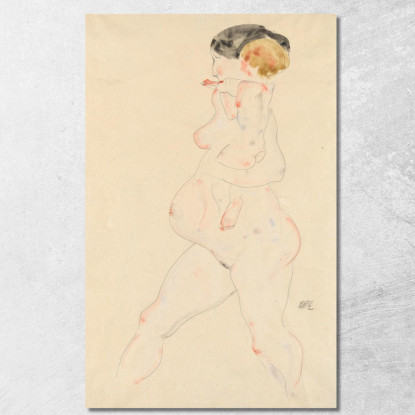 Donna Incinta Con Bambino In Braccio Egon Schiele esh143 quadro stampato su tela