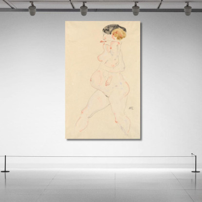 Donna Incinta Con Bambino In Braccio Egon Schiele esh143 quadro stampato su tela